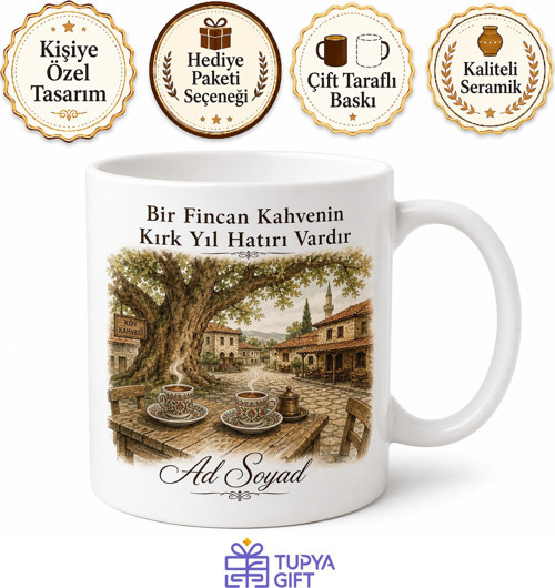 Kırklareli Köy Kahvesi Baskılı Kupa Bardak Nostaljik Hediye
