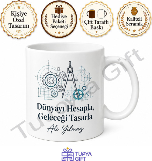 Mühendislik Öğrencisine Hediye Baskılı Kupa Bardak Özel Tasarım Mug