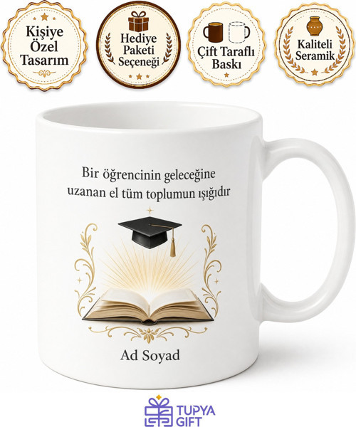 Burs Veren Hayırsever Eğitim Destekçisi Öğrencinin Umudu Kupa Bardak Hediye