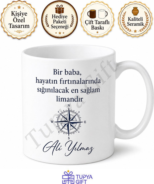 Süper Baba Yazılı Baskılı Kupa Bardak Babalar Günü Hediye Babaya Hediye