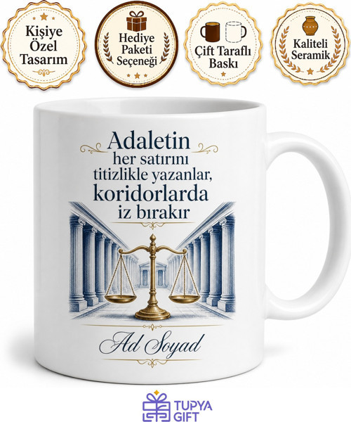 Adalet Meslek Yüksekokulu Katip Kupa Adliye Koridorları Temalı Hediye Bardak