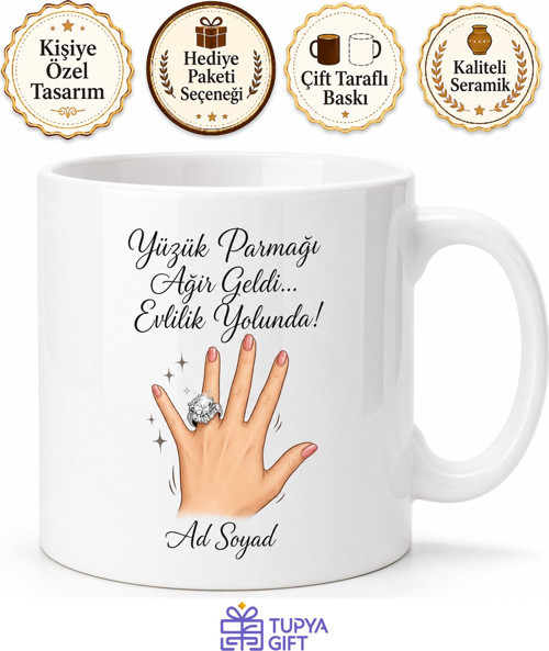 Nişanlanan Arkadaşa Yüzük Parmağı Ağır Geldi Evlilik Yolunda Kupa Hediye