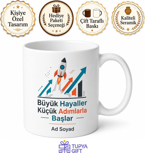 Girişimciye Startup Ruhu Yatırımcı Sunumu Risk Alma Kupa Bardak Hediye
