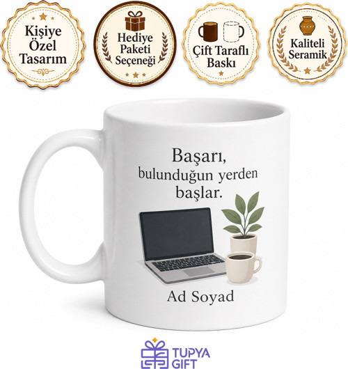 Evden Çalışanlara Özel Kupa Bardak Home Office Hediye Porselen Mug