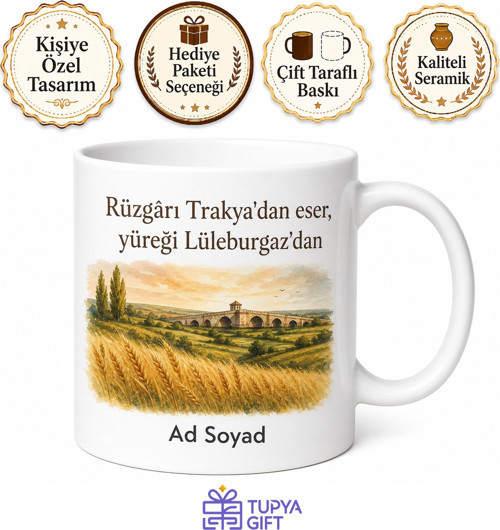 Lüleburgaz Trakya Ruhu Kırklareli Hatırası Çay Kupası Hediye Bardak