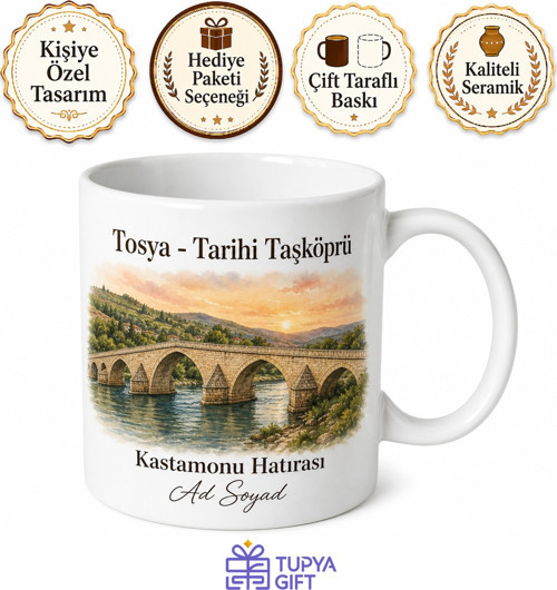 Tosya Tarihi Taşköprü Kastamonu Hatırası Hediye Kupa Bardak Anı