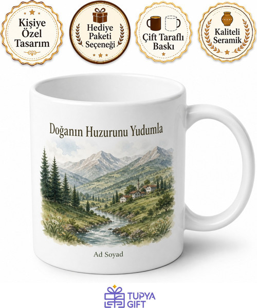 Şuhut Doğa Güzellikleri Afyon Hatırası Seramik Kupa Bardak Hediye