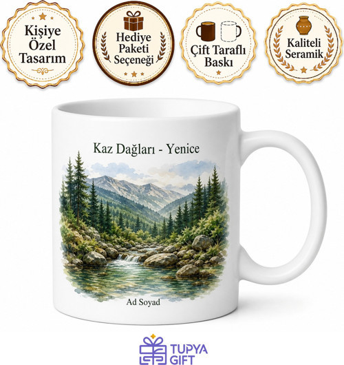 Yenice Kaz Dağları Çanakkale Hatırası Çay Kupası Bardak Hediye
