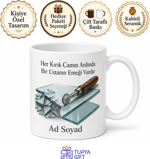 Camcıya Hediye Kırık Cam Elmas Kesici Silikon Çekme Kupa Bardak Özel Tasarım