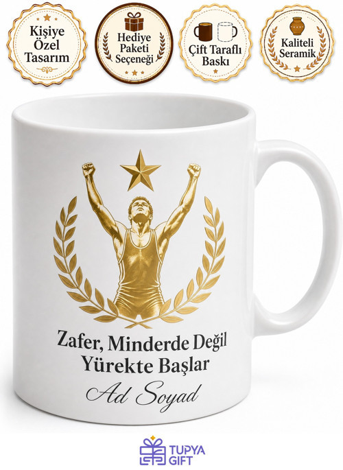 Serbest Güreş Şampiyonu Olimpiyat Gururu Altın Kupa Bardak Hediye