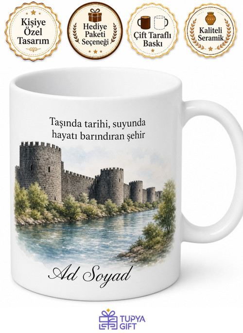 Diyarbakır Tarihi Surlar ve Dicle Hatırası Kupa Bardak Hediye