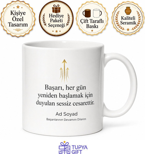 Terfi Hediyesi Başarılarının Devamını Dilerim Baskılı Kupa Bardak Hediye