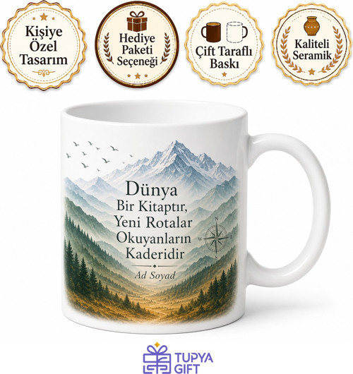 Doğa Manzarası Vahşi Yaşam İklim Değişikliği Seyahat Dergisi Temalı Kupa Bardak Hediye