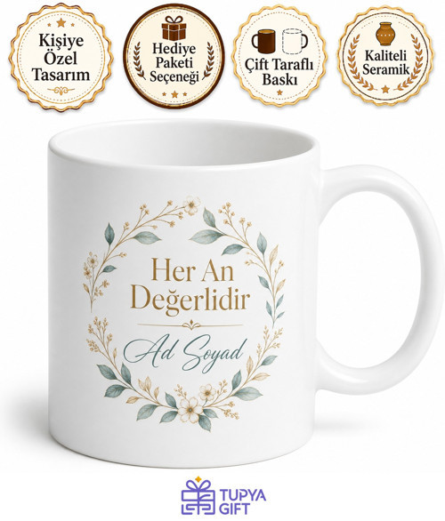 Kişiye Özel Kupa Bardak Anlamlı Hediyelik Tasarım İsimli Hediye