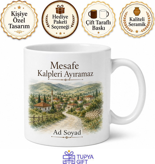 Memleketinden Uzakta Olana Kişiye Özel Kupa Bardak Hediye
