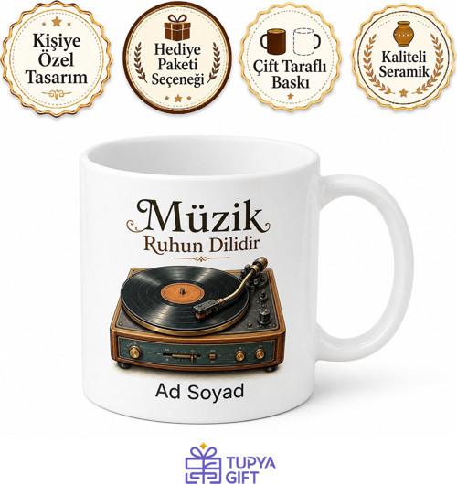 Pikap Temalı Baskılı Kupa Bardak | Müzik Severlere Özel Tasarım Hediye