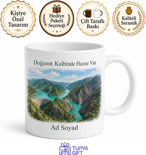 Yusufeli Baraj Gölleri Artvin Hatırası Kupa Bardak Doğa Temalı Hediye