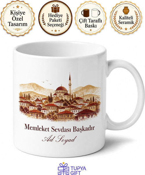Uşaklı Hemşehriye Özel İsimli Baskılı Kupa Bardak Hediye