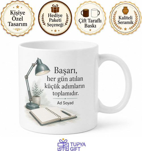 Kişiye Özel Ofis Temalı Baskılı Kupa Bardak İsimli Hediye