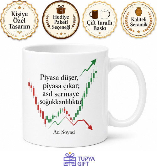 Borsa Brokerına Seans Sonu Stres Ekran Başında Al Sat Emri Kupa Bardak Hediye
