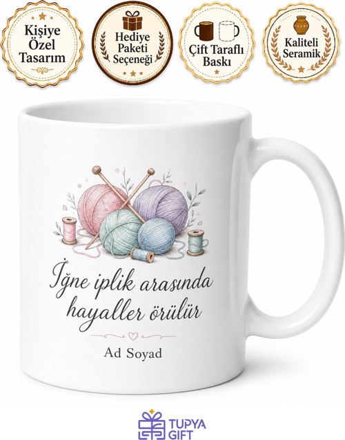 El İşi Sever İçin Mesajlı Hediyelik Baskılı Kupa Bardak Hobi Hediyesi