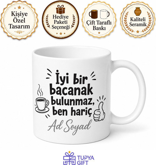 Bacanak Hediyesi Eğlenceli Tasarımlı Baskılı Kupa Bardak Komik Hediye