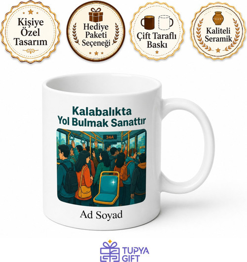 Metrobüs Boş Koltuk Avcısına Kalabalık Şehir Hayatta Kalma Kupası Hediye Bardak
