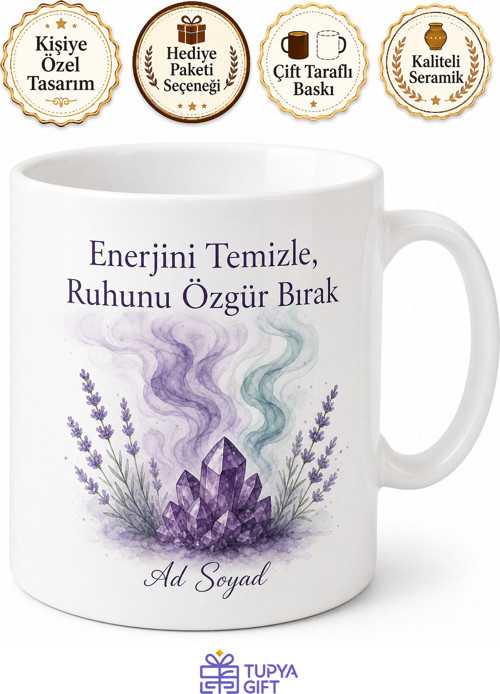 Aura Temizleyici Tütsü Severlere Şifalı Enerji Kupası Hediye Bardak