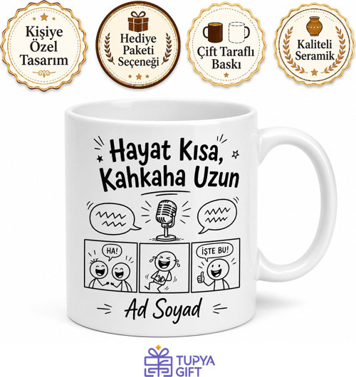 Mizah Dergileri Karikatür Esprili Haberler Stand-Up Eleştirileri Baskılı Kupa Bardak Hediye