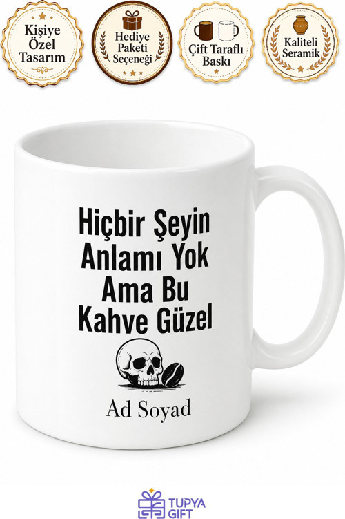 Nihilist Arkadaşa Hiçbir Şeyin Anlamı Yok Esprili Karanlık Zihin Kupa Hediye