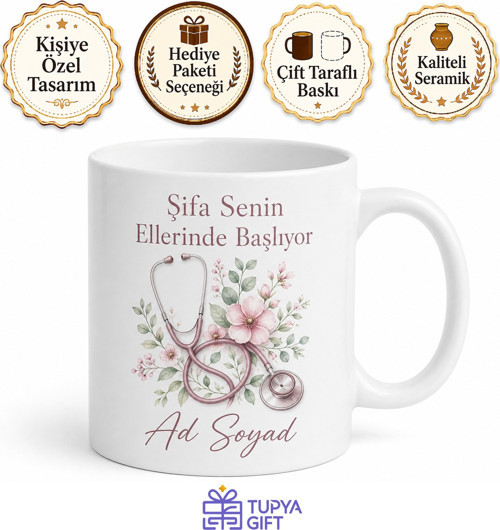 Hemşirelik Öğrencisi İçin Kişiye Özel Baskılı Kupa Bardak Okul Hediyesi