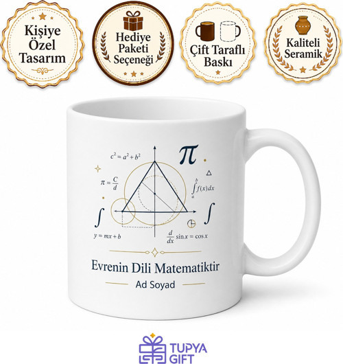 Matematikçiye Geometrik Formül Pi Sayısı Çözülemeyen Teorem Hediye Kupa Bardak
