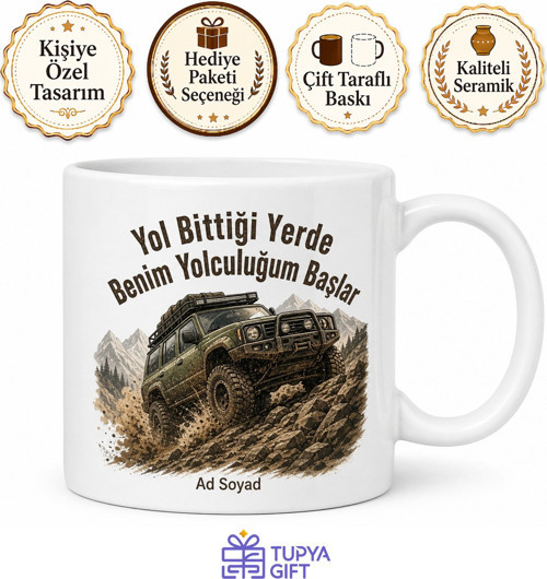 Off-Road Pilotuna Dağ Tepe Çamur Demeden Tırmanan 4x4 Kupa Bardak Hediye