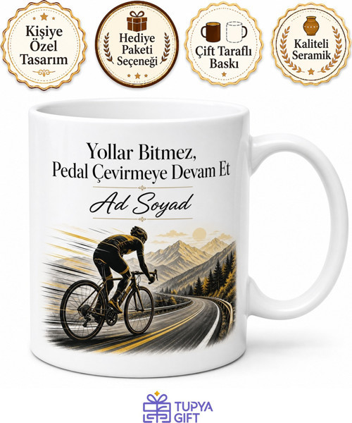 Bisiklet Antrenmanı Tour De France Ruhu Pedallayan Kupa Bardak Hediye