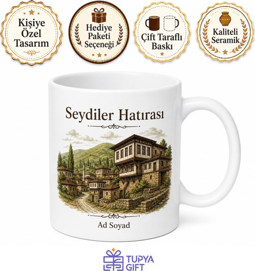 Seydiler Tarihi Dokusu Kastamonu Hatırası Kahve Kupası Hediye Bardak