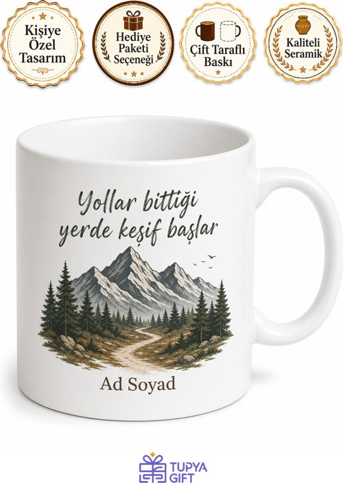Doğa Yürüyüşü Trekking Yapanlara Patika Yollar Keşif Kupası Hediye Bardak