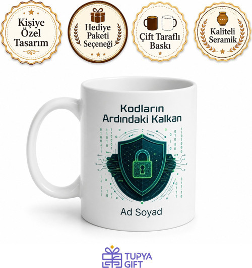 Siber Güvenlik Temalı Kişiye Özel Baskılı Kupa Bardak Hediye