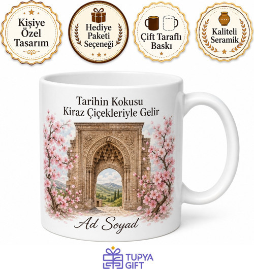 Isparta Atabey İslamköy Ertokuş Medresesi Kiraz Bahçeleri Tarihi Kupa Hediye Bardak