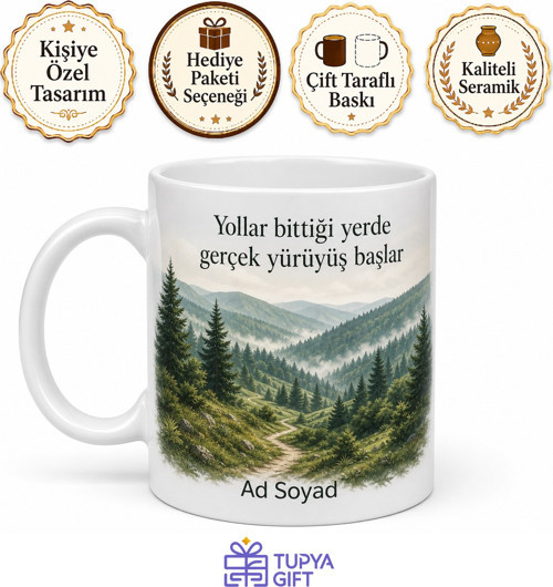 Kırklareli Kofçaz Doğa Yürüyüşü Istranca Ormanları Temalı Porselen Kupa Bardak Hediye