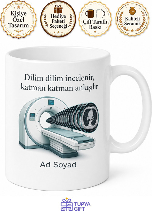 Tomografi Çektirenlere Tomografi Cihazı Dilim Dilim İnceleme Tıp Teknolojisi Kupa Hediye