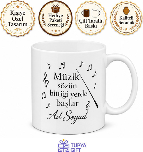 Koro Şefi Çok Sesli Koro Yöneticisi Çay Kupası Hediye Bardak