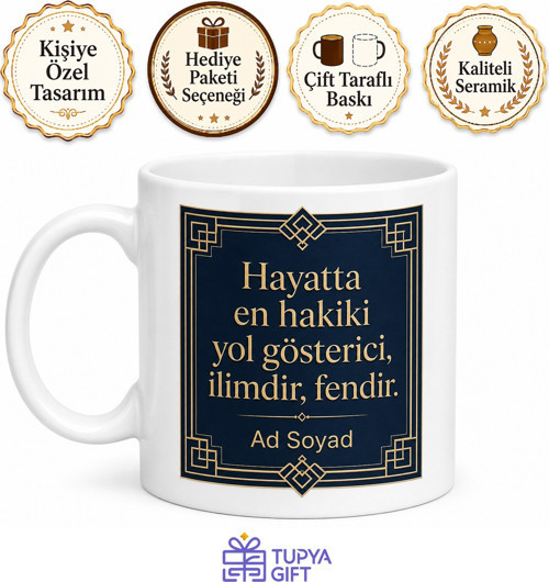 Erkeğe Hediye Tasarımlı Baskılı Porselen Kupa Bardak Özel Tasarım Hediye