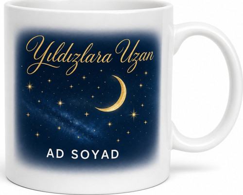 Yıldızlara Uzan İngilizce Kahve Kupası Hediye