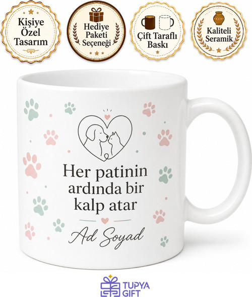 Kişiye Özel Pati Sağlığı Temalı Baskılı Kupa Bardak Hediye