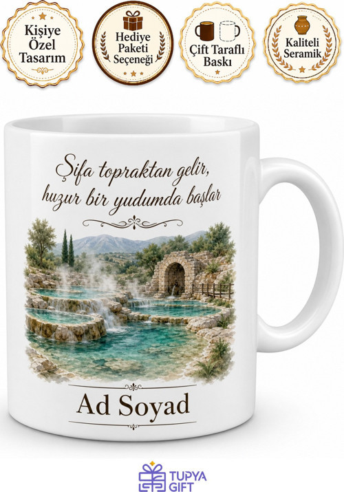 Denizli Çardak Termal Kaplıcaları Şifa Dağıtan Sular Çay Kupası Hediye Bardak