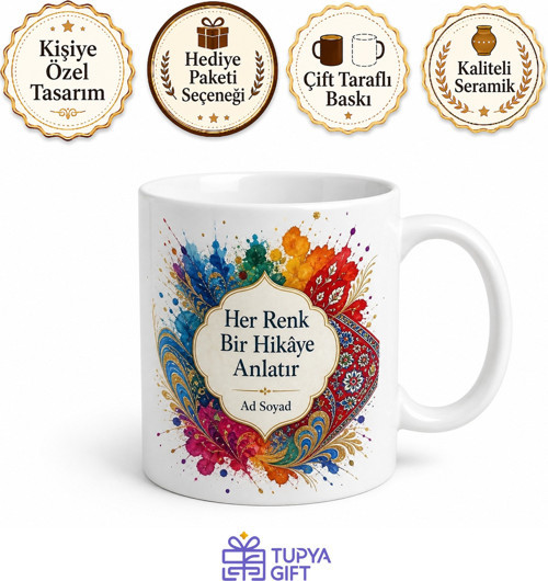 Kumaş Boyama Ve Baskı Ustası Renklerin Kumaşla Buluşması Kahve Kupası Hediye