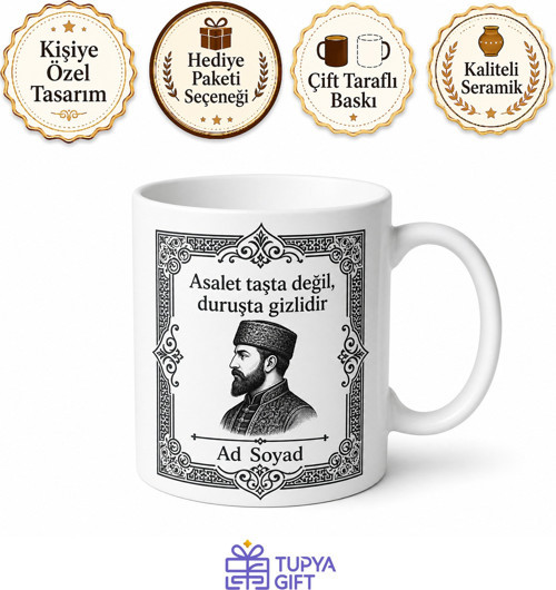 Oltu Taşı Siyahı Asalet Erzurum Hatırası Ağır Abi Kupası Hediye Bardak