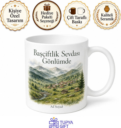 Tokat Başçiftlik Doğal Güzellikler Yayla Havası Dağlık Arazi Yöresel Kupa Bardak Hediye