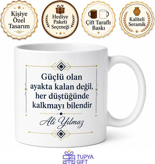 Abi İçin Kişiye Özel İsimli Baskılı Kupa Bardak Doğum Günü Hediyesi