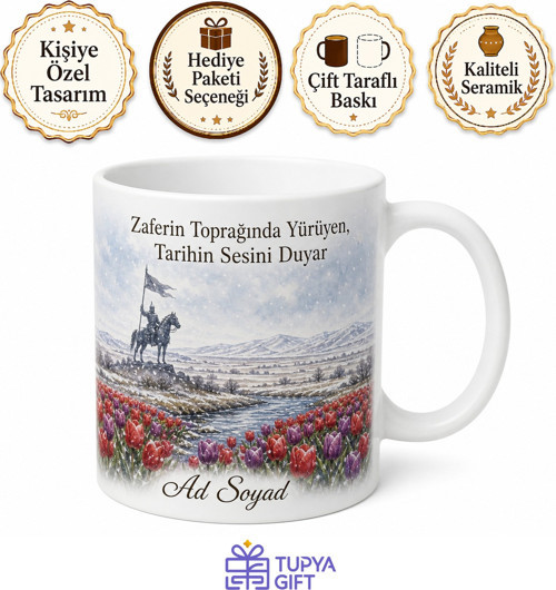 Muş Malazgirt Ovası Alparslan Lale Tarlaları Zafer Kupası Murat Nehri Kar Havası Hediye Kupa Bardak